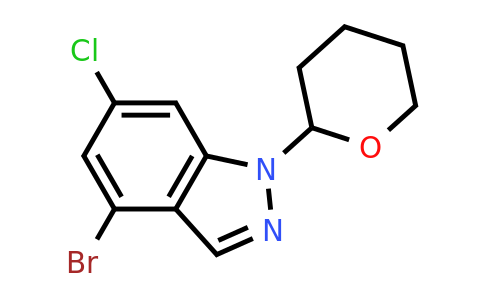 1988729-24-3 | 4-Bromo-6-chloro-1-(tetrahydro-2H-pyran-2-yl)-1H-indazole