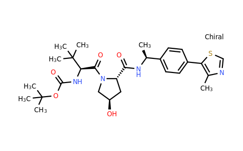 1997302-16-5 | tert-Butyl ((S)-1-((2S,4R)-4-hydroxy-2-(((S)-1-(4-(4-methylthiazol-5-yl)phenyl)ethyl)carbamoyl)pyrrolidin-1-yl)-3,3-dimethyl-1-oxobutan-2-yl)carbamate