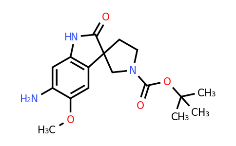 2007910-27-0 | tert-Butyl 6-amino-5-methoxy-2-oxospiro[indoline-3,3'-pyrrolidine]-1'-carboxylate