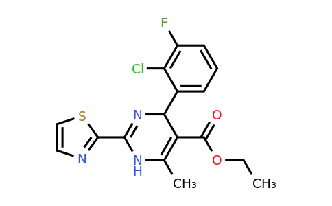 2007949-87-1 | Ethyl 4-(2-chloro-3-fluorophenyl)-6-methyl-2-(thiazol-2-yl)-1,4-dihydropyrimidine-5-carboxylate