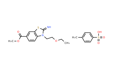 2034154-18-0 | Methyl 3-(2-ethoxyethyl)-2-imino-2,3-dihydrobenzo[d]thiazole-6-carboxylate 4-methylbenzenesulfonate