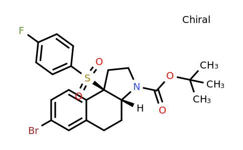 2041842-30-0 | tert-Butyl (3aR,9bR)-7-bromo-9b-((4-fluorophenyl)sulfonyl)-1,2,3a,4,5,9b-hexahydro-3H-benzo[e]indole-3-carboxylate