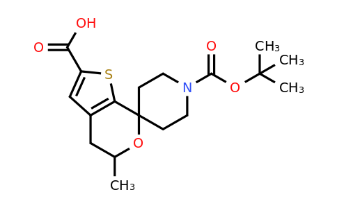 2088333-65-5 | 1-(tert-Butoxycarbonyl)-5'-methyl-4',5'-dihydrospiro[piperidine-4,7'-thieno[2,3-c]pyran]-2'-carboxylic acid