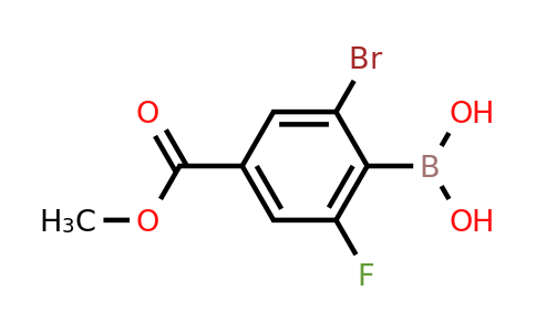 2-Bromo-6-fluoro-4-(methoxycarbonyl)phenylboronic acid