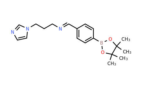 (E)-N-(3-(1H-Imidazol-1-yl)propyl)-1-(4-(4,4,5,5-tetramethyl-1,3,2-dioxaborolan-2-yl)phenyl)methanimine