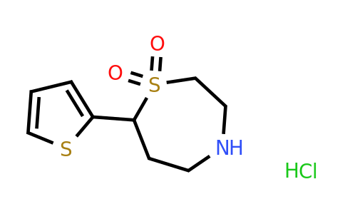2097936-67-7 | 7-(Thiophen-2-yl)-1,4-thiazepane-1,1-dioxide hydrochloride