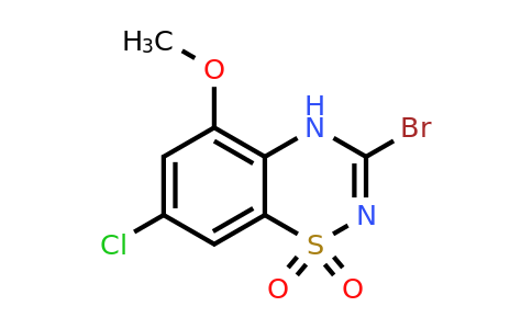 2100839-42-5 | 3-Bromo-7-chloro-5-methoxy-4H-benzo[e][1,2,4]thiadiazine 1,1-dioxide