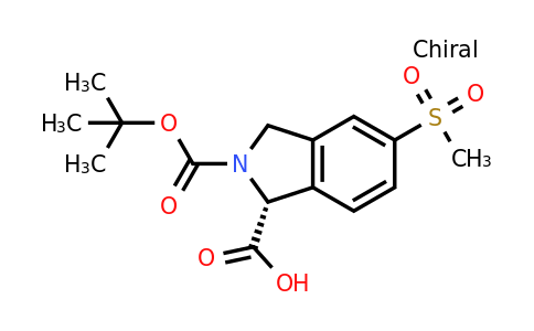 2101238-70-2 | (R)-2-(tert-butoxycarbonyl)-5-(methylsulfonyl)isoindoline-1-carboxylic acid
