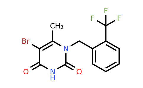 2102411-35-6 | 5-Bromo-6-methyl-1-{[2-(trifluoromethyl)phenyl]methyl}-1,2,3,4-tetrahydropyrimidine-2,4-dione