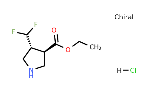 2102411-95-8 | rel-Ethyl (3R,4R)-4-(difluoromethyl)pyrrolidine-3-carboxylate hydrochloride