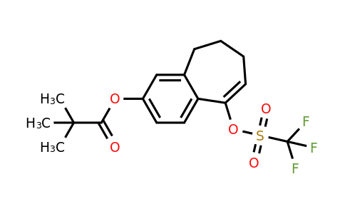 2114341-34-1 | 9-(((Trifluoromethyl)sulfonyl)oxy)-6,7-dihydro-5H-benzo[7]annulen-3-yl pivalate