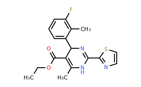 2126690-43-3 | Ethyl 4-(3-fluoro-2-methylphenyl)-6-methyl-2-(thiazol-2-yl)-1,4-dihydropyrimidine-5-carboxylate