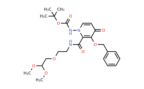 2136287-61-9 | tert-Butyl (3-(benzyloxy)-2-((2-(2,2-dimethoxyethoxy)ethyl)carbamoyl)-4-oxopyridin-1(4H)-yl)carbamate