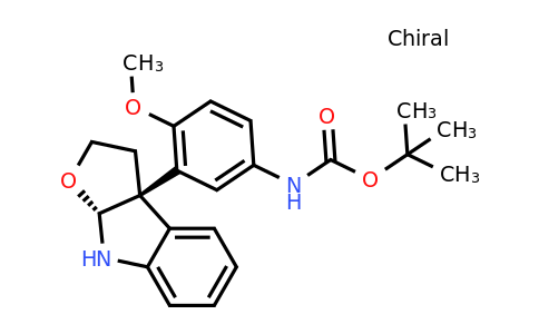 2144818-08-4 | rel-tert-Butyl (4-methoxy-3-((3aR,8aR)-3,3a,8,8a-tetrahydro-2H-furo[2,3-b]indol-3a-yl)phenyl)carbamate