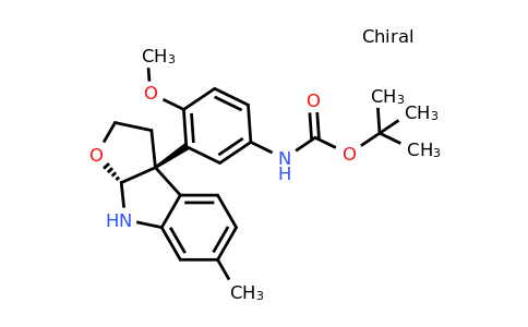 2144818-12-0 | rel-tert-Butyl (4-methoxy-3-((3aR,8aR)-6-methyl-3,3a,8,8a-tetrahydro-2H-furo[2,3-b]indol-3a-yl)phenyl)carbamate