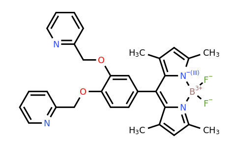 10-(3,4-Bis(pyridin-2-ylmethoxy)phenyl)-5,5-difluoro-1,3,7,9-tetramethyl-5H-dipyrrolo[1,2-c:2',1'-f][1,3,2]diazaborinin-4-ium-5-uide
