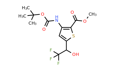 2163771-82-0 | Methyl 3-((tert-butoxycarbonyl)amino)-5-(2,2,2-trifluoro-1-hydroxyethyl)thiophene-2-carboxylate