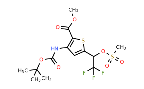 2163771-83-1 | Methyl 3-((tert-butoxycarbonyl)amino)-5-(2,2,2-trifluoro-1-((methylsulfonyl)oxy)ethyl)thiophene-2-carboxylate