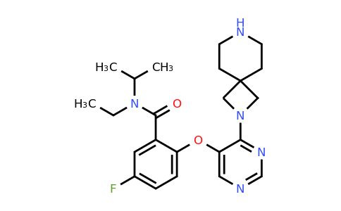 2169920-03-8 | 2-((4-(2,7-Diazaspiro[3.5]nonan-2-yl)pyrimidin-5-yl)oxy)-N-ethyl-5-fluoro-N-isopropylbenzamide