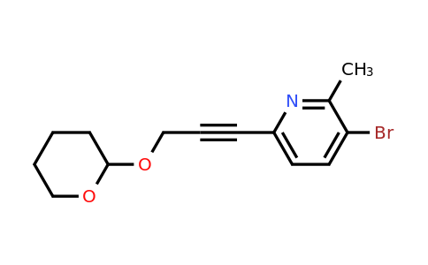 3-Bromo-2-methyl-6-(3-((tetrahydro-2H-pyran-2-yl)oxy)prop-1-yn-1-yl)pyridine