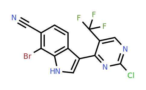 2173193-93-4 | 7-Bromo-3-(2-chloro-5-(trifluoromethyl)pyrimidin-4-yl)-1H-indole-6-carbonitrile