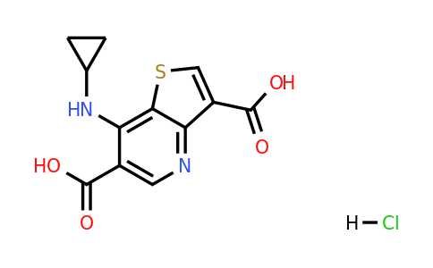 2177258-28-3 | 7-(Cyclopropylamino)thieno[3,2-b]pyridine-3,6-dicarboxylic acid hydrochloride