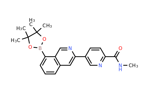 2197909-46-7 | N-Methyl-5-(8-(4,4,5,5-tetramethyl-1,3,2-dioxaborolan-2-yl)isoquinolin-3-yl)picolinamide
