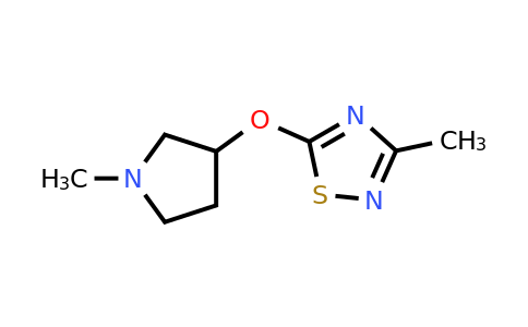 2200611-43-2 | 3-Methyl-5-[(1-methylpyrrolidin-3-yl)oxy]-1,2,4-thiadiazole