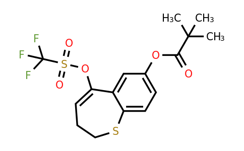 2226905-51-5 | 5-(((trifluoromethyl)sulfonyl)oxy)-2,3-dihydrobenzo[b]thiepin-7-yl pivalate