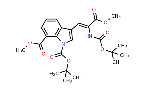 2227209-76-7 | O1-tert-Butyl O7-methyl 3-[(z)-2-(tert-Butoxycarbonylamino)-3-methoxy-3-oxo-prop-1-enyl]indole-1,7-dicarboxylate