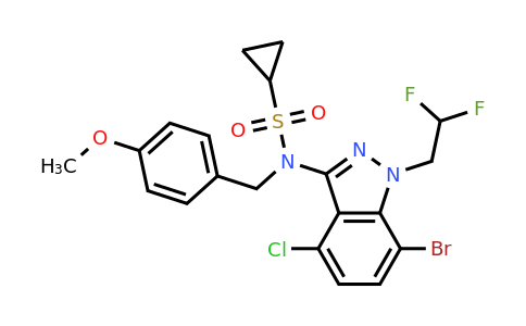 2249975-82-2 | N-(7-Bromo-4-chloro-1-(2,2-difluoroethyl)-1H-indazol-3-yl)-N-(4-methoxybenzyl)cyclopropanesulfonamide