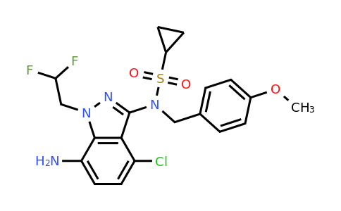 2249975-84-4 | N-(7-Amino-4-chloro-1-(2,2-difluoroethyl)-1H-indazol-3-yl)-N-(4-methoxybenzyl)cyclopropanesulfonamide