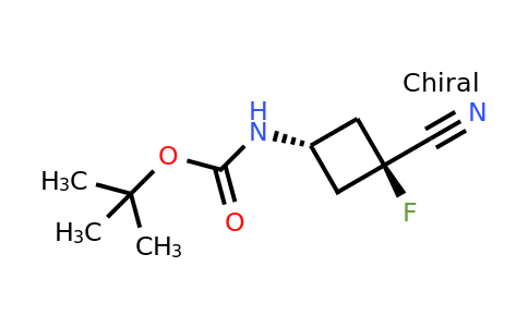 tert-butyl trans-N-(3-cyano-3-fluoro-cyclobutyl)carbamate