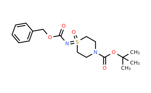 2267317-92-8 | tert-Butyl 1-(((benzyloxy)carbonyl)imino)thiomorpholine-4-carboxylate 1-oxide