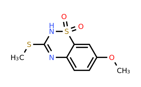 228253-50-7 | 7-Methoxy-3-(methylthio)-2H-benzo[e][1,2,4]thiadiazine 1,1-dioxide