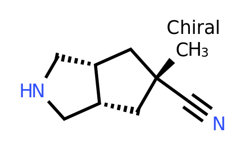 2300929-21-7 | rel-(3aR,5r,6aS)-5-methyl-2,3,3a,4,6,6a-hexahydro-1H-cyclopenta[c]pyrrole-5-carbonitrile