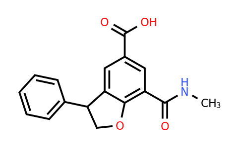 2306054-98-6 | 7-(Methylcarbamoyl)-3-phenyl-2,3-dihydrobenzofuran-5-carboxylic acid