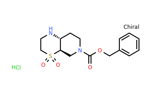 2306247-77-6 | Benzyl (4aR,8aR)-octahydro-6H-pyrido[3,4-b][1,4]thiazine-6-carboxylate 4,4-dioxide hydrochloride