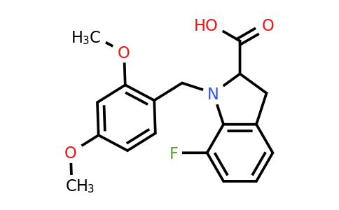 2306263-84-1 | 1-[(2,4-dimethoxyphenyl)methyl]-7-fluoro-indoline-2-carboxylicacid