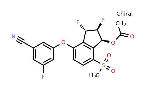 (1S,2S,3S)-4-(3-Cyano-5-fluorophenoxy)-2,3-difluoro-7-(methylsulfonyl)-2,3-dihydro-1H-inden-1-yl acetate