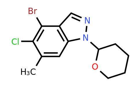 2368909-42-4 | 4-Bromo-5-chloro-6-methyl-1-(tetrahydro-2H-pyran-2-yl)-1H-indazole
