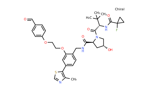 2375564-65-9 | (2S,4R)-1-((S)-2-(1-Fluorocyclopropane-1-carboxamido)-3,3-dimethylbutanoyl)-N-(2-(2-(4-formylphenoxy)ethoxy)-4-(4-methylthiazol-5-yl)benzyl)-4-hydroxypyrrolidine-2-carboxamide