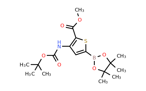 2377606-49-8 | Methyl 3-((tert-butoxycarbonyl)amino)-5-(4,4,5,5-tetramethyl-1,3,2-dioxaborolan-2-yl)thiophene-2-carboxylate