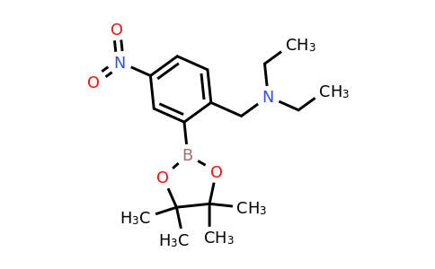 2377610-74-5 | N-Ethyl-N-(4-nitro-2-(4,4,5,5-tetramethyl-1,3,2-dioxaborolan-2-yl)benzyl)ethanamine