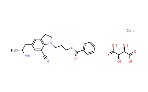 239463-85-5 | (R)-3-(5-(2-aminopropyl)-7-cyanoindolin-1-yl)propyl benzoate (2R,3R)-2,3-dihydroxysuccinate