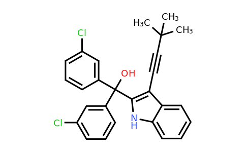 2416016-38-9 | Bis(3-chlorophenyl)(3-(3,3-dimethylbut-1-yn-1-yl)-1H-indol-2-yl)methanol