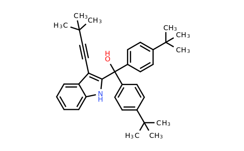2416016-42-5 | Bis(4-(tert-butyl)phenyl)(3-(3,3-dimethylbut-1-yn-1-yl)-1H-indol-2-yl)methanol