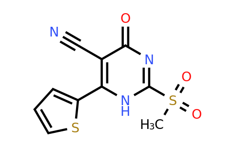 2428520-06-1 | 2-(Methylsulfonyl)-6-oxo-4-(thiophen-2-yl)-1,6-dihydropyrimidine-5-carbonitrile