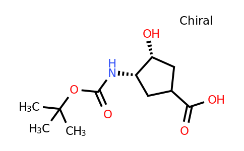(3S,4R)-3-(tert-butoxycarbonylamino)-4-hydroxy-cyclopentanecarboxylic acid