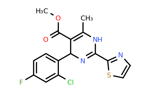 247037-77-0 | Methyl 4-(2-chloro-4-fluorophenyl)-6-methyl-2-(thiazol-2-yl)-1,4-dihydropyrimidine-5-carboxylate